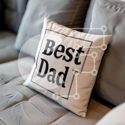 Intra Συλλεκτικό Ξύλινο Παζλ Plywood  4mm - Το καλύτερο μαξιλάρι του μπαμπά στον γκρίζο καναπέ Σε Ξύλινο Κουτί - Διαστάσεις Puzzle: 10x10 cm – 25 κομμάτια - Image 1