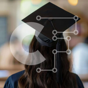 Intra Συλλεκτικό Ξύλινο Παζλ Plywood  4mm - Γυναίκα με καπάκι αποφοίτησης σε ακαδημαϊκή εκδήλωση Σε Ξύλινο Κουτί - Διαστάσεις Puzzle: 10x10 cm – 25 κομμάτια