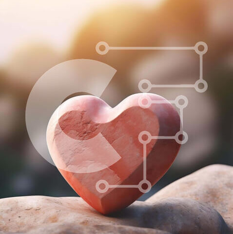 Intra Συλλεκτικό Ξύλινο Παζλ Plywood  4mm - Βράχος σε σχήμα καρδιάς στη φύση Σε Ξύλινο Κουτί - Διαστάσεις: 10x10 cm – 25 κομμάτια - Image 1