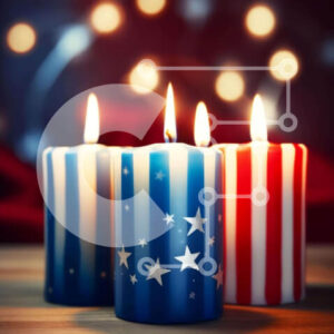 Intra Συλλεκτικό Ξύλινο Παζλ Plywood  4mm - Πατριωτικά κεριά για εορταστικές γιορτές Σε Ξύλινο Κουτί - Διαστάσεις: 10x10 cm – 25 κομμάτια