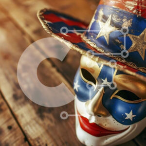 Intra Συλλεκτικό Ξύλινο Παζλ Plywood  4mm - Πατριωτική Διακόσμηση Μάσκας Σε Ξύλινο Κουτί - Διαστάσεις Puzzle: 10x10 cm – 25 κομμάτια