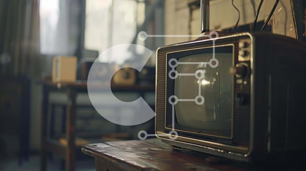 Intra Συλλεκτικό Ξύλινο Παζλ Plywood  4mm - Vintage τηλεόραση σε ξύλινο τραπέζι Σε Ξύλινο Κουτί - Διαστάσεις Puzzle: 10x10 cm – 25 κομμάτια