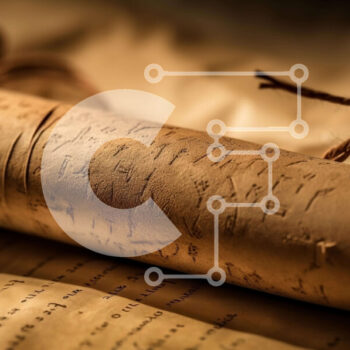 Intra Συλλεκτικό Ξύλινο Παζλ Plywood  4mm - Vintage παλιό κύλινδρο και χειρόγραφες σημειώσεις Σε Ξύλινο Κουτί - Διαστάσεις: 10x10 cm – 25 κομμάτια - Image 1