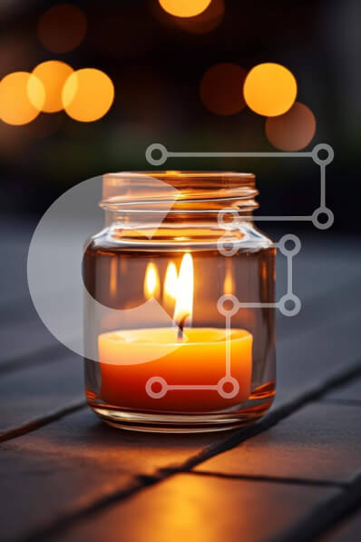 Intra Συλλεκτικό Ξύλινο Παζλ Plywood  4mm - Γυάλινο Βάζο με Άφωτο Κερί Σε Ξύλινο Κουτί - Διαστάσεις: 10x10 cm – 25 κομμάτια