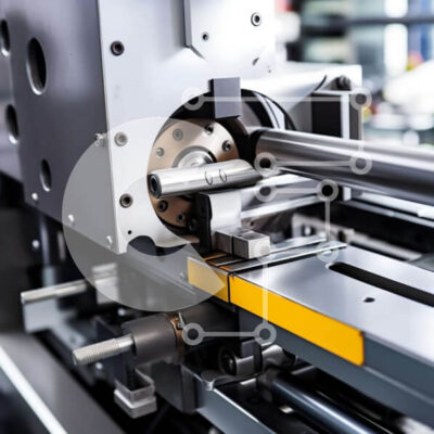 Intra Συλλεκτικό Ξύλινο Παζλ Plywood 4mm - Βιομηχανική Μηχανή Κατασκευής Μεταλλικών Ανταλλακτικών Σε Ξύλινο Κουτί - Διαστάσεις Puzzle: 10x10 cm – 25 κομμάτια - Image 1