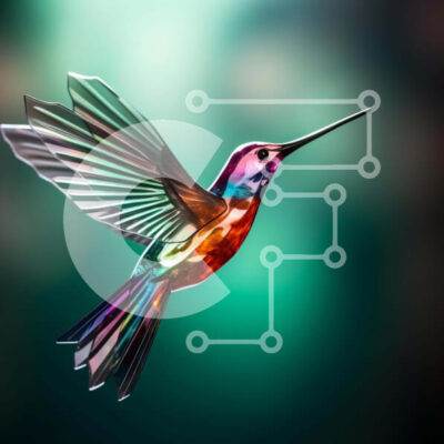 Intra Συλλεκτικό Ξύλινο Παζλ Plywood  4mm - Πολύχρωμο κολίβριο κατά την πτήση Σε Ξύλινο Κουτί - Διαστάσεις: 10x10 cm – 25 κομμάτια - Image 1