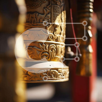 Intra Συλλεκτικό Ξύλινο Παζλ Plywood  4mm - Περίπλοκη χρυσή καμπάνα Σε Ξύλινο Κουτί - Διαστάσεις Puzzle: 10x10 cm – 25 κομμάτια - Image 1