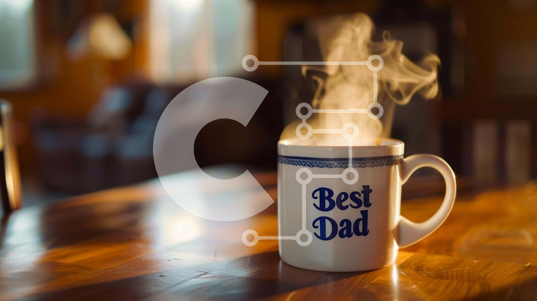 Intra Συλλεκτικό Ξύλινο Παζλ Plywood  4mm - Η καλύτερη κούπα καφέ Dad White σε ξύλινο τραπέζι Σε Ξύλινο Κουτί - Διαστάσεις Puzzle: 10x10 cm – 25 κομμάτια