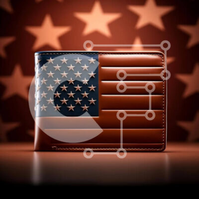 Intra Συλλεκτικό Ξύλινο Παζλ Plywood  4mm - Δερμάτινο πορτοφόλι με σχέδιο αμερικανικής σημαίας Σε Ξύλινο Κουτί - Διαστάσεις: 10x10 cm – 25 κομμάτια - Image 1