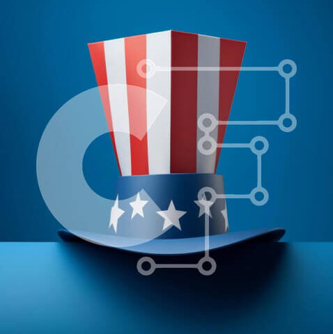 Intra Συλλεκτικό Ξύλινο Παζλ Plywood 4mm - Πατριωτικό καπέλο και σημαίες για τον εορτασμό της 4ης Ιουλίου Σε Ξύλινο Κουτί - Διαστάσεις: 10x10 cm – 25 κομμάτια - Image 1