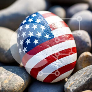 Intra Συλλεκτικό Ξύλινο Παζλ Plywood  4mm - Ροκ με αμερικανική σημαία Σε Ξύλινο Κουτί - Διαστάσεις Puzzle: 10x10 cm – 25 κομμάτια