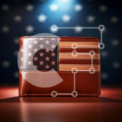 Intra Συλλεκτικό Ξύλινο Παζλ Plywood  4mm - Πατριωτικό πορτοφόλι με μοτίβο αμερικανικής σημαίας Σε Ξύλινο Κουτί - Διαστάσεις: 10x10 cm – 25 κομμάτια - Image 1