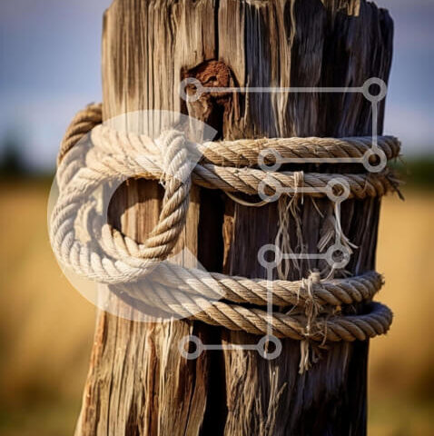 Intra Συλλεκτικό Ξύλινο Παζλ Plywood  4mm - Ξύλινη στύλος με σχοινί Σε Ξύλινο Κουτί - Διαστάσεις: 10x10 cm – 25 κομμάτια - Image 1