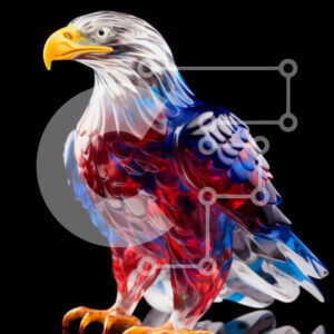 Intra Συλλεκτικό Ξύλινο Παζλ Plywood  4mm - Γυάλινο Γλυπτό του Αετού Σε Ξύλινο Κουτί - Διαστάσεις: 10x10 cm – 25 κομμάτια