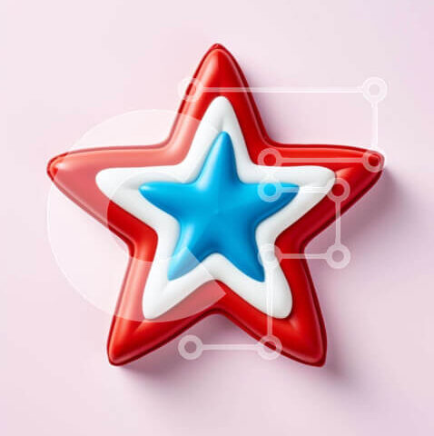 Intra Συλλεκτικό Ξύλινο Παζλ Plywood  4mm - 4 Ιουλίου Αστρικό αντικείμενο Σε Ξύλινο Κουτί - Διαστάσεις: 10x10 cm – 25 κομμάτια - Image 1