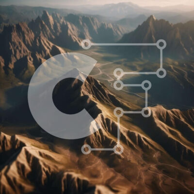 Intra Συλλεκτικό Ξύλινο Παζλ Plywood  4mm - Εναέρια άποψη της καταπράσινης οροσειράς με κοιλάδες και δρόμο Σε Ξύλινο Κουτί - Διαστάσεις: 10x10 cm – 25 κομμάτια - Image 1