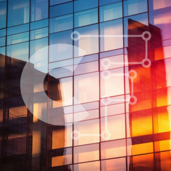 Intra Συλλεκτικό Ξύλινο Παζλ Plywood  4mm - Πολύχρωμο γυάλινο κτήριο στο ηλιοβασίλεμα Σε Ξύλινο Κουτί - Διαστάσεις Puzzle: 10x10 cm – 25 κομμάτια - Image 1