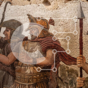 Intra Συλλεκτικό Ξύλινο Παζλ Plywood  4mm - Μωσαϊκό Ζωγραφική του Αρχαίου Ρωμαϊκού Στρατού Σε Ξύλινο Κουτί - Διαστάσεις Puzzle: 10x10 cm – 25 κομμάτια - Image 1