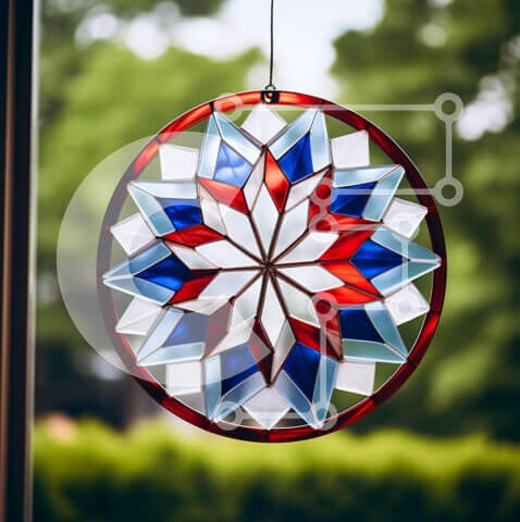 Intra Συλλεκτικό Ξύλινο Παζλ Plywood  4mm - Κυκλικό σχέδιο βιτρό Σε Ξύλινο Κουτί - Διαστάσεις Puzzle: 10x10 cm – 25 κομμάτια - Image 1