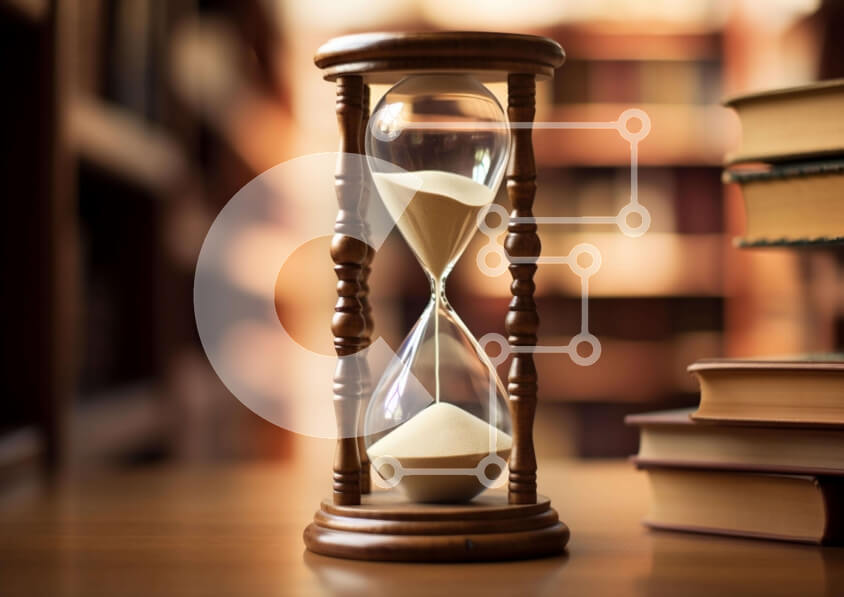 Intra Συλλεκτικό Ξύλινο Παζλ Plywood  4mm - Κλεψύδρα στα βιβλία Σε Ξύλινο Κουτί - Διαστάσεις Puzzle: 10x10 cm – 25 κομμάτια