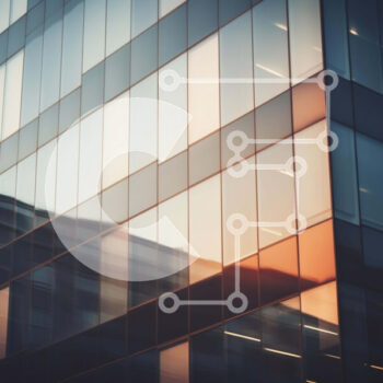 Intra Συλλεκτικό Ξύλινο Παζλ Plywood  4mm - Μοντέρνο κτίριο γραφείων με γυάλινα παράθυρα και αντανακλάσεις στον ορίζοντα της πόλης Σε Ξύλινο Κουτί - Διαστάσεις Puzzle: 10x10 cm – 25 κομμάτια - Image 1