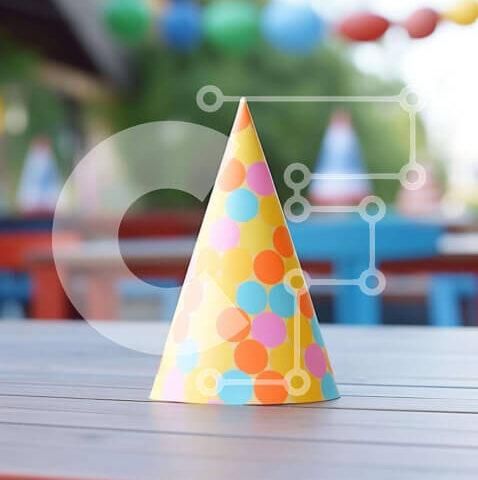 Intra Συλλεκτικό Ξύλινο Παζλ Plywood  4mm - Πολύχρωμο καπέλο για πάρτι στο τραπέζι εξωτερικού χώρου Σε Ξύλινο Κουτί - Διαστάσεις Puzzle: 10x10 cm – 25 κομμάτια - Image 1