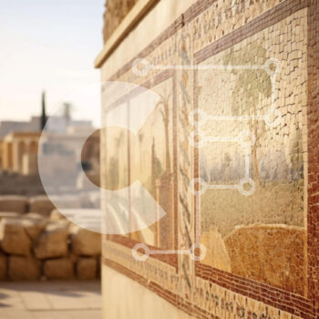 Intra Συλλεκτικό Ξύλινο Παζλ Plywood  4mm - Μωσαϊκό τοπίου του αρχαίου Ισραήλ σε περίτεχνο τοίχο Σε Ξύλινο Κουτί - Διαστάσεις Puzzle: 10x10 cm – 25 κομμάτια - Image 1