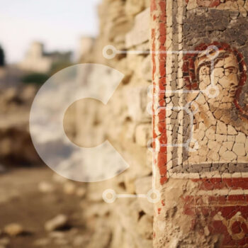 Intra Συλλεκτικό Ξύλινο Παζλ Plywood  4mm - Ζωγραφική στον τοίχο της Αρχαίας Ρωμαϊκής Εποχής Σε Ξύλινο Κουτί - Διαστάσεις Puzzle: 10x10 cm – 25 κομμάτια - Image 1