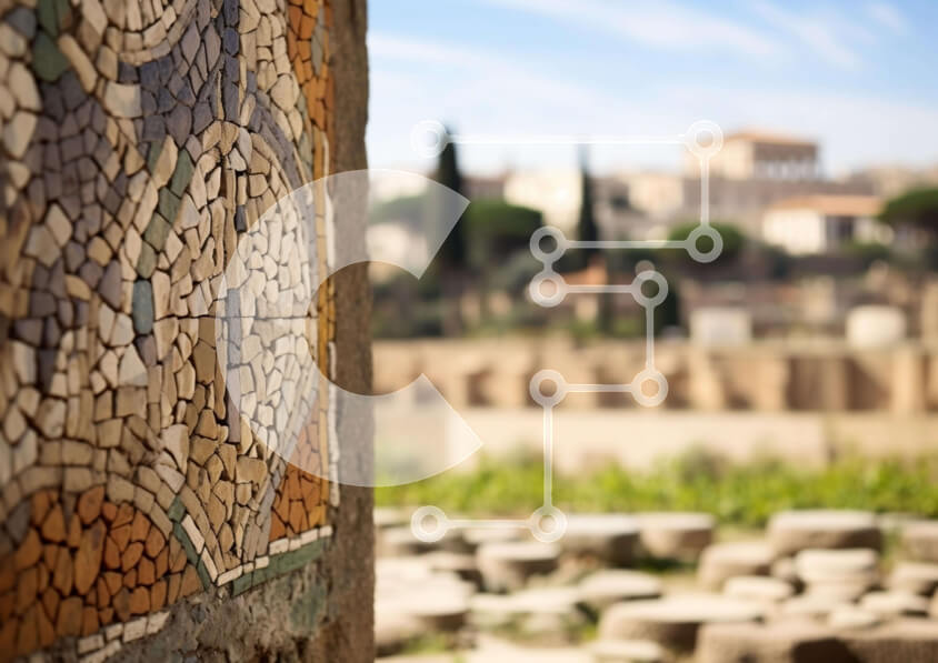 Intra Συλλεκτικό Ξύλινο Παζλ Plywood  4mm - Μωσαϊκό τοίχου με πλακάκια Σε Ξύλινο Κουτί - Διαστάσεις Puzzle: 10x10 cm – 25 κομμάτια