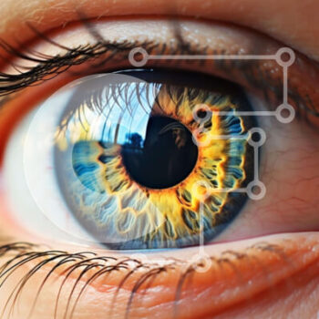 Intra Συλλεκτικό Ξύλινο Παζλ Plywood  4mm - Σαγηνευτική λεπτομέρεια ματιών με πορτοκαλοκίτρινο δαχτυλίδι Σε Ξύλινο Κουτί - Διαστάσεις Puzzle: 10x10 cm – 25 κομμάτια - Image 1