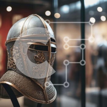 Intra Συλλεκτικό Ξύλινο Παζλ Plywood  4mm - Κράνος μεσαιωνικού στιλ στην οθόνη Σε Ξύλινο Κουτί - Διαστάσεις Puzzle: 10x10 cm – 25 κομμάτια - Image 1