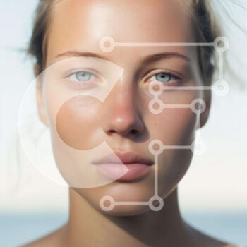 Intra Συλλεκτικό Ξύλινο Παζλ Plywood  4mm - Νεαρή γυναίκα με ξανθά μαλλιά και μπλε μάτια δίπλα στον ωκεανό Σε Ξύλινο Κουτί - Διαστάσεις Puzzle: 10x10 cm – 25 κομμάτια - Image 1