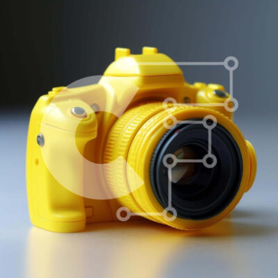 Intra Συλλεκτικό Ξύλινο Παζλ Plywood  4mm - Κίτρινο παιχνίδι κάμερα Σε Ξύλινο Κουτί - Διαστάσεις: 10x10 cm – 25 κομμάτια - Image 1