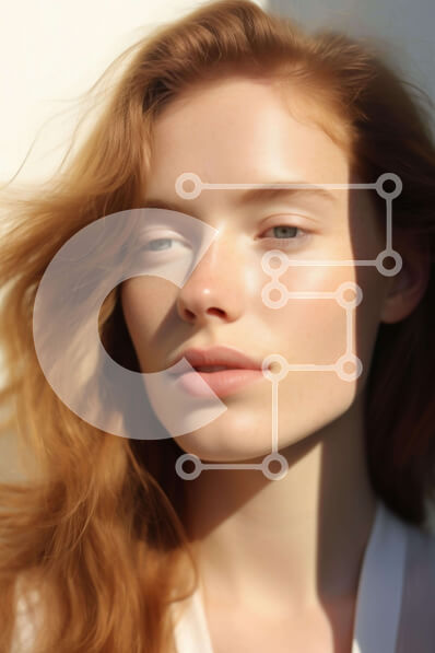 Intra Συλλεκτικό Ξύλινο Παζλ Plywood  4mm - Πορτρέτο μιας νεαρής γυναίκας με κοκκινωπά-ξανθά μαλλιά Σε Ξύλινο Κουτί - Διαστάσεις Puzzle: 10x10 cm – 25 κομμάτια