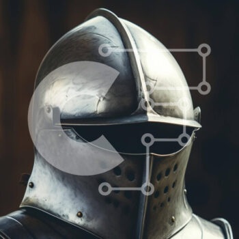 Intra Συλλεκτικό Ξύλινο Παζλ Plywood  4mm - Κοντινό πλάνο του Armored Knight with Dark Helmet Σε Ξύλινο Κουτί - Διαστάσεις Puzzle: 10x10 cm – 25 κομμάτια - Image 1