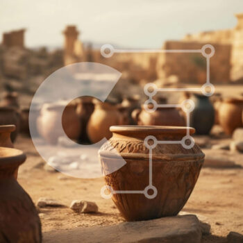 Intra Συλλεκτικό Ξύλινο Παζλ Plywood  4mm - Κεραμικές Τόπες στον Αρχαιολογικό Χώρο Σε Ξύλινο Κουτί - Διαστάσεις Puzzle: 10x10 cm – 25 κομμάτια - Image 1