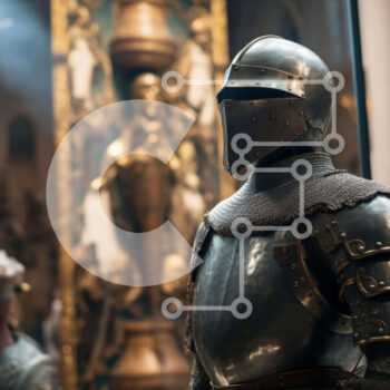 Intra Συλλεκτικό Ξύλινο Παζλ Plywood  4mm - Μανεκέν με μεσαιωνική πανοπλία Σε Ξύλινο Κουτί - Διαστάσεις Puzzle: 10x10 cm – 25 κομμάτια - Image 1