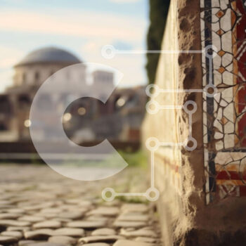 Intra Συλλεκτικό Ξύλινο Παζλ Plywood  4mm - Ρουστίκ Πλακόστρωτο Τοίχο και Σκηνή Κτιρίου Σε Ξύλινο Κουτί - Διαστάσεις Puzzle: 10x10 cm – 25 κομμάτια - Image 1