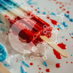 Intra Συλλεκτικό Ξύλινο Παζλ Plywood  4mm - Πατριωτικά Popsicles σε λευκή επιφάνεια Σε Ξύλινο Κουτί - Διαστάσεις Puzzle: 10x10 cm – 25 κομμάτια