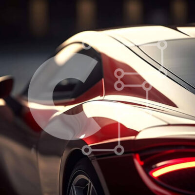 Intra Συλλεκτικό Ξύλινο Παζλ Plywood 4mm - Κόκκινο σπορ αυτοκίνητο με φωτισμένα πίσω φώτα Σε Ξύλινο Κουτί - Διαστάσεις Puzzle: 10x10 cm – 25 κομμάτια - Image 1