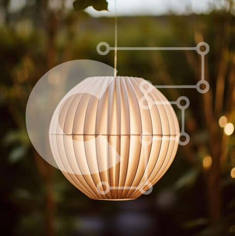 Intra Συλλεκτικό Ξύλινο Παζλ Plywood 4mm - Φωτιστικό Λευκής Βίβλου που κρέμεται από κλαδιά δέντρων Σε Ξύλινο Κουτί - Διαστάσεις: 10x10 cm – 25 κομμάτια - Image 1