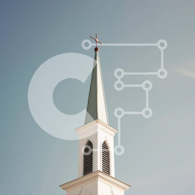 Intra Συλλεκτικό Ξύλινο Παζλ Plywood  4mm - Λευκό καμπαναριό εκκλησίας με σταυρό Σε Ξύλινο Κουτί - Διαστάσεις Puzzle: 10x10 cm – 25 κομμάτια - Image 1