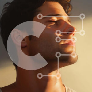 Intra Συλλεκτικό Ξύλινο Παζλ Plywood  4mm - Άνθρωπος σε περισυλλογή που κοιτάζει ψηλά στον ήλιο Σε Ξύλινο Κουτί - Διαστάσεις Puzzle: 10x10 cm – 25 κομμάτια