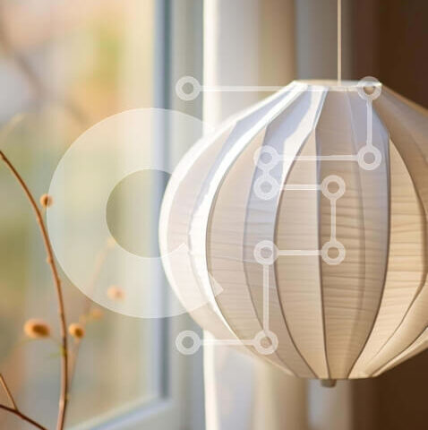 Intra Συλλεκτικό Ξύλινο Παζλ Plywood  4mm - Άνετο εσωτερικό με φανάρι από λευκό χαρτί και φυτό σε γλάστρα Σε Ξύλινο Κουτί - Διαστάσεις Puzzle: 10x10 cm – 25 κομμάτια - Image 1