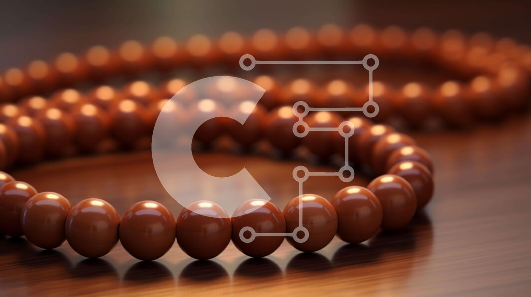 Intra Συλλεκτικό Ξύλινο Παζλ Plywood  4mm - Καφέ κολιέ με χάντρες Σε Ξύλινο Κουτί - Διαστάσεις: 10x10 cm – 25 κομμάτια