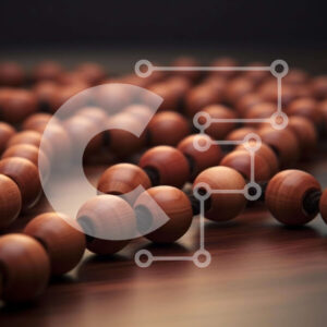 Intra Συλλεκτικό Ξύλινο Παζλ Plywood  4mm - Σύνθεση Ξύλινες Χάντρες Σε Ξύλινο Κουτί - Διαστάσεις Puzzle: 10x10 cm – 25 κομμάτια