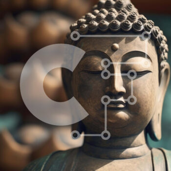 Intra Συλλεκτικό Ξύλινο Παζλ Plywood  4mm - Ξύλινο άγαλμα του Βούδα για τον διαλογισμό και την πνευματικότητα Σε Ξύλινο Κουτί - Διαστάσεις Puzzle: 10x10 cm – 25 κομμάτια - Image 1