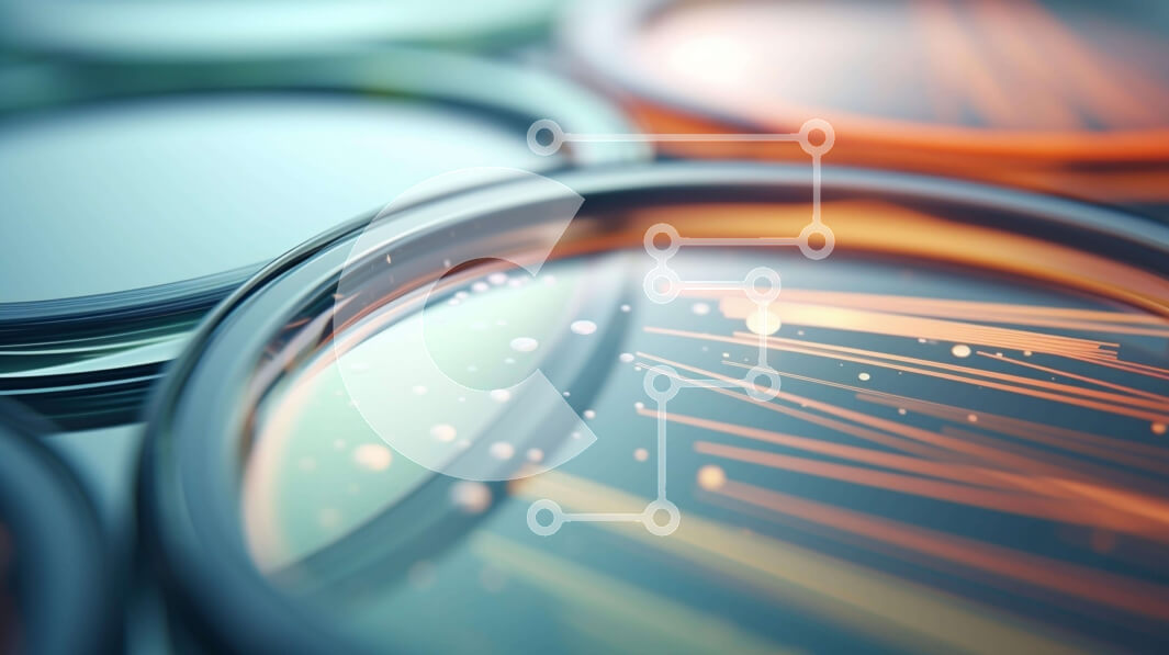 Intra Συλλεκτικό Ξύλινο Παζλ Plywood  4mm - Κοντινό πλάνο πολύχρωμων μικροσκοπίων Σε Ξύλινο Κουτί - Διαστάσεις Puzzle: 10x10 cm – 25 κομμάτια