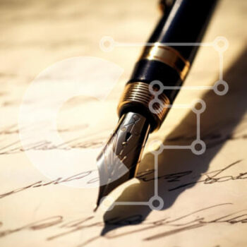 Intra Συλλεκτικό Ξύλινο Παζλ Plywood  4mm - Vintage στυλό σε χειρόγραφη επιστολή Σε Ξύλινο Κουτί - Διαστάσεις: 10x10 cm – 25 κομμάτια - Image 1