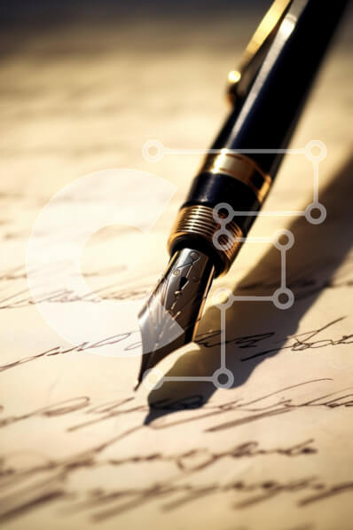 Intra Συλλεκτικό Ξύλινο Παζλ Plywood  4mm - Vintage στυλό σε χειρόγραφη επιστολή Σε Ξύλινο Κουτί - Διαστάσεις: 10x10 cm – 25 κομμάτια